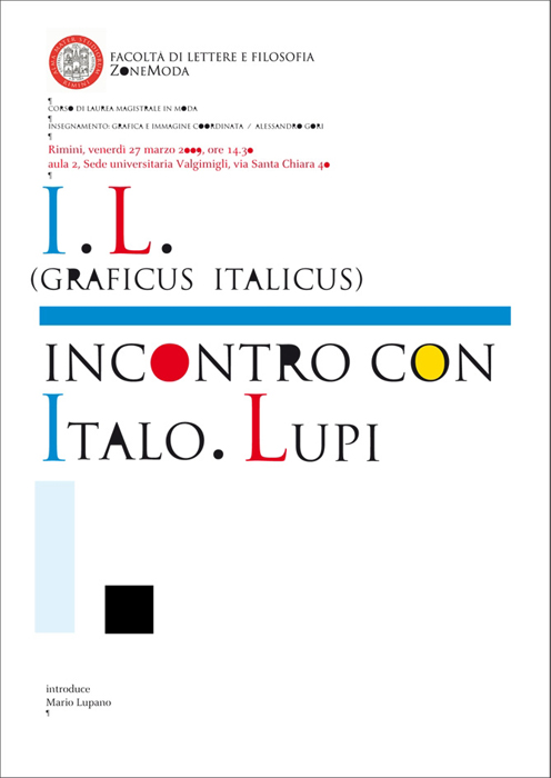 Graficus Italicus – Incontro con Italo Lupi