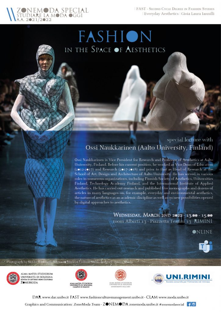 Fashion in the Space of Aesthetics special lecture with Ossi ...