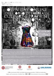 Open Day 2022 - online del Corso di Laurea in Culture e Pratiche della Moda
