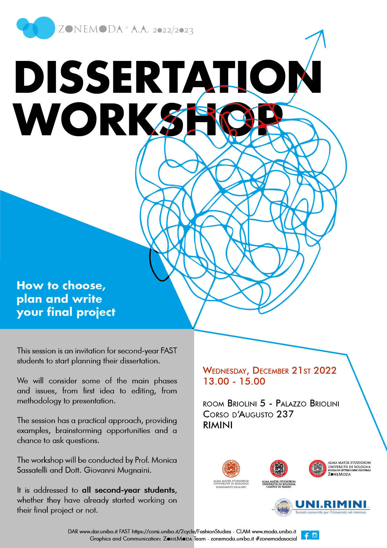 DISSERTATION WORKSHOP How to choose, plan and write your final project