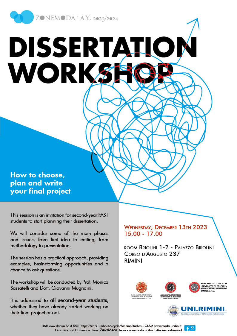 Dissertation Workshop How to choose, plan and write your final project
